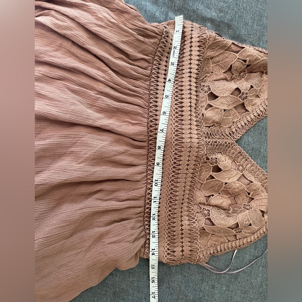 Streetwear Society Women’s Tiered Maxi Dress in Dusty Rose - Picture 8 of 11